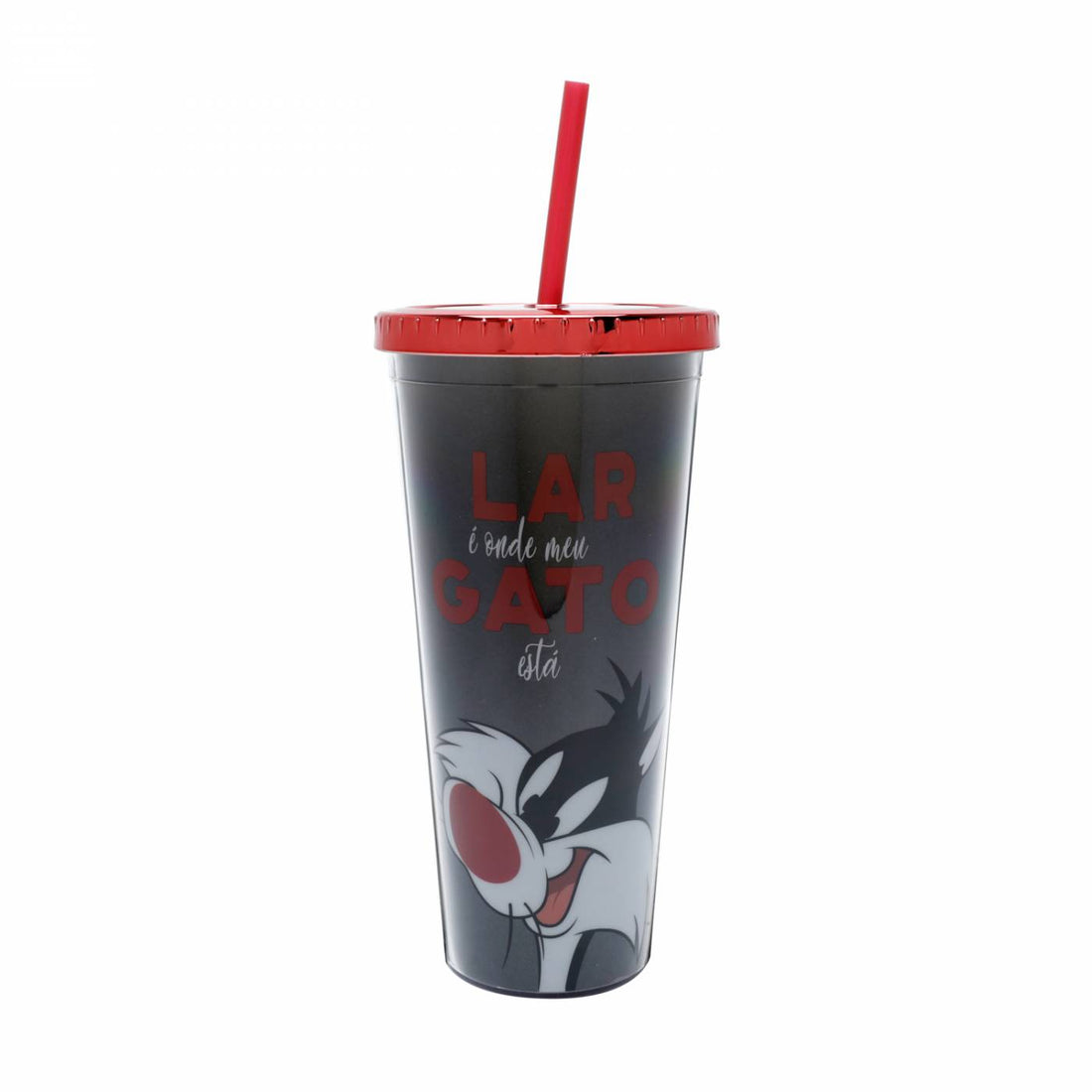Copo com canudo - Looney Tunes - Frajola