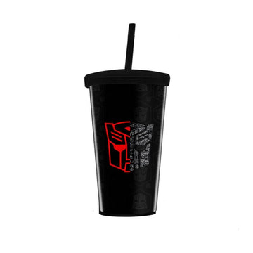 Copo Com Canudo - Transformers Autobots