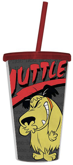 Copo Com Tampa e Canudo - Corrida Maluca - Muttley