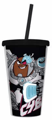 Copo Com Tampa e Canudo - Cyborg