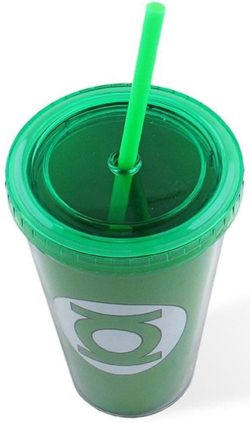Copo Com Tampa e Canudo - DC Comics - Lanterna Verde
