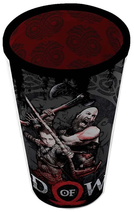 Copo com Tampa e Canudo - God of War 2018