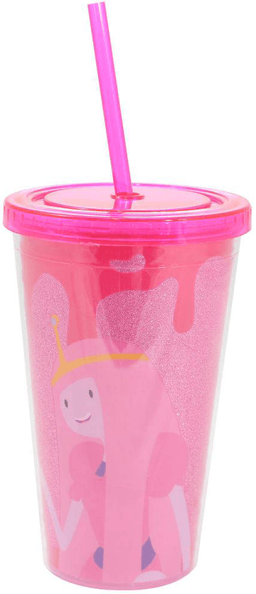 Copo Com Tampa e Canudo - Hora de Aventura - Princesa Jujuba