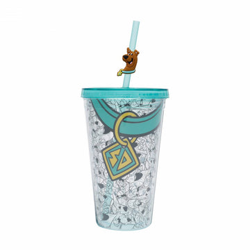 Copo Com Tampa e Canudo - Scooby-Doo - Coleira