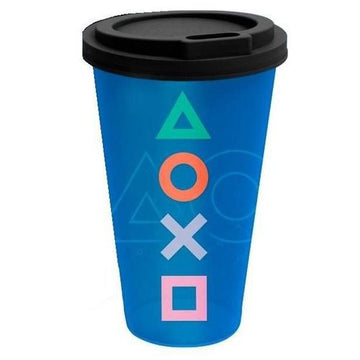 Copo Fun 550ml Gamer Playstation Geek Azul