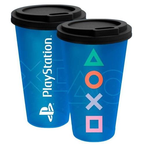 Copo Fun 550ml Gamer Playstation Geek Azul