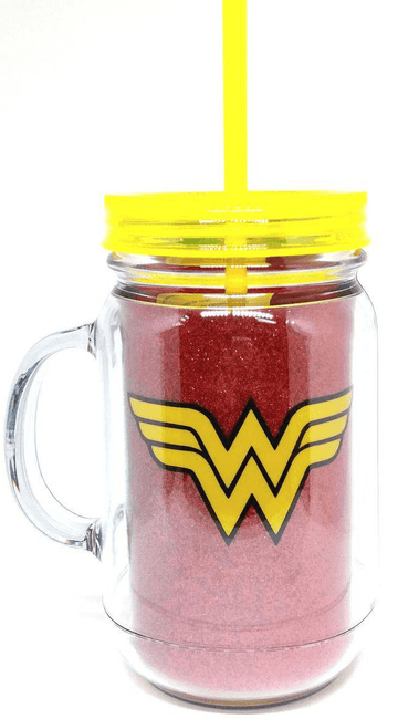 Copo Jarra - Mulher Maravilha (Glitter)