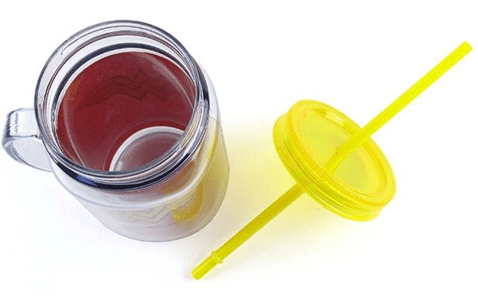 Copo Jarra - Mulher Maravilha (Glitter)