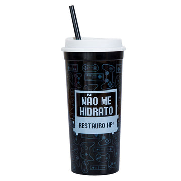 Copo pop com canudo - game geek