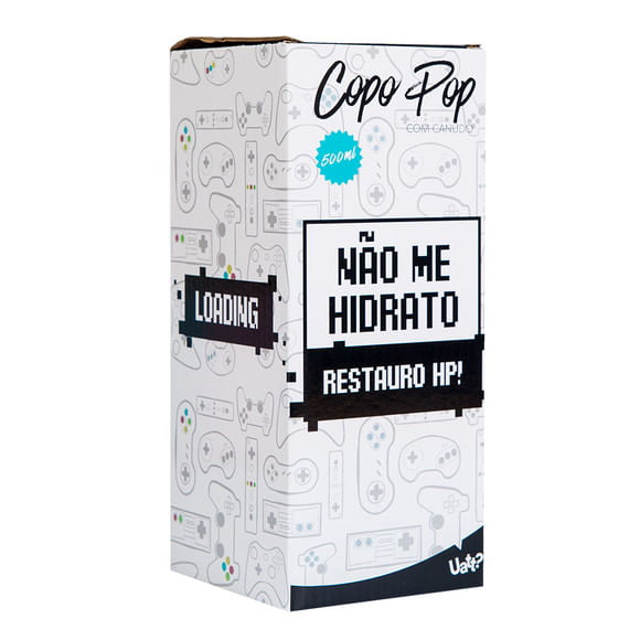 Copo pop com canudo - game geek