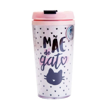 Copo Térmico Pop Glitter - Mãe de Gato