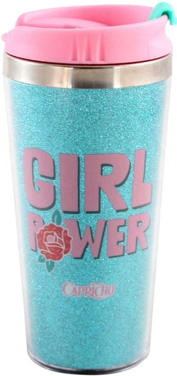 Copo Viagem Capricho - Girl Power (Glitter)