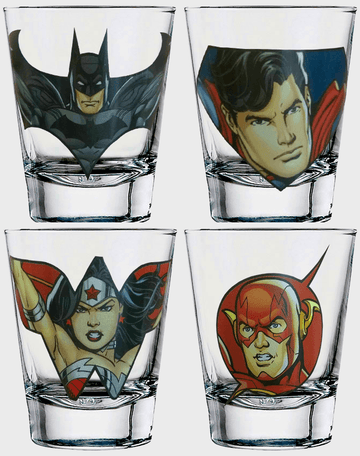 Copos Shot - Liga da Justiça FACES