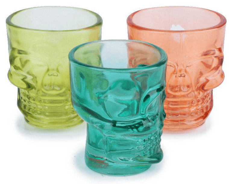 Copos Shot - Skull Colorido