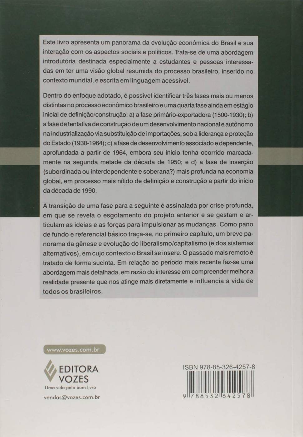 Desenvolvimento Econômico Brasileiro - Argemiro Jacob Brum