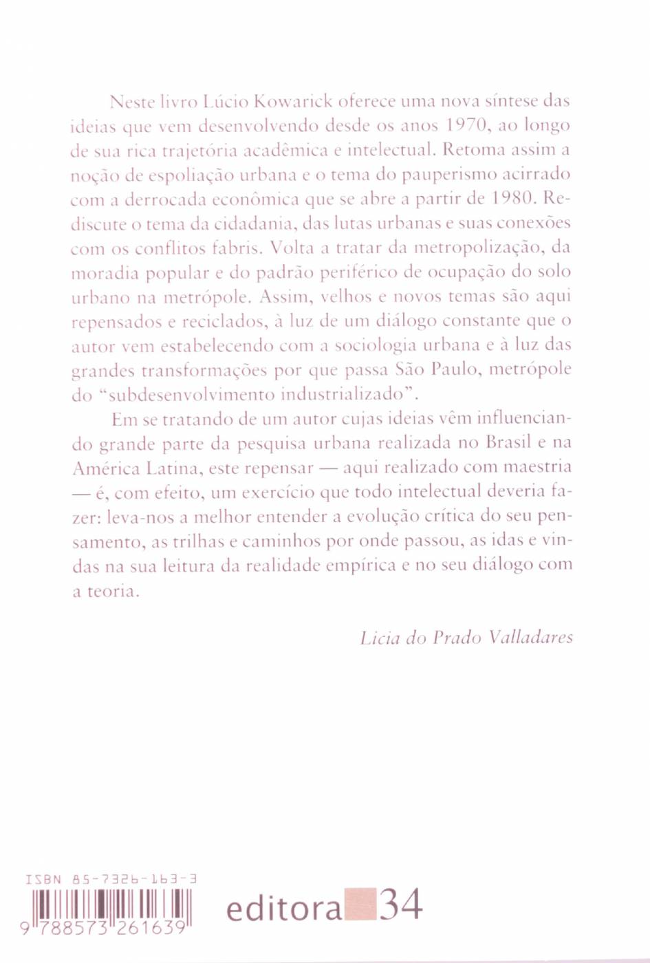 Escritos Urbanos - Lúcio Kowarick