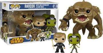 Funko Pop - Star Wars - Rancor with Luke Skywalker & Slave Oola - 3 Pack