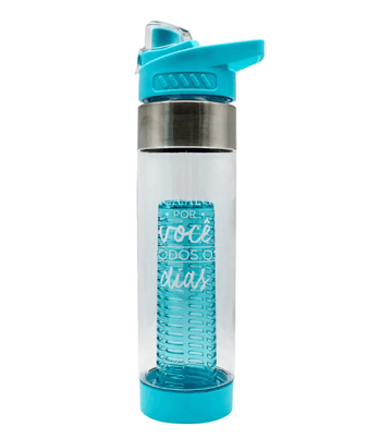 Garrafa de Plástico com Infusor Faça Algo Por Você Todos os Dias