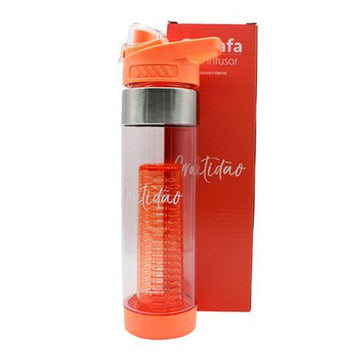 Garrafa de Plástico com Infusor Gratidão