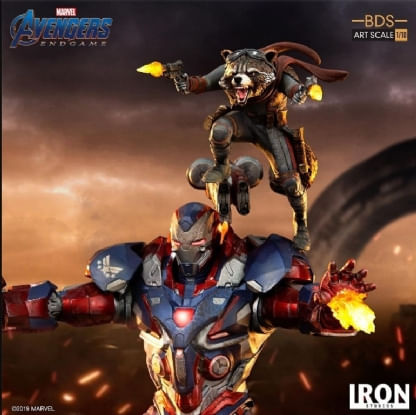 Iron Patriot & Rocket - Avengers: Endgame - Bds Art Scale 1/10 - Iron Studios