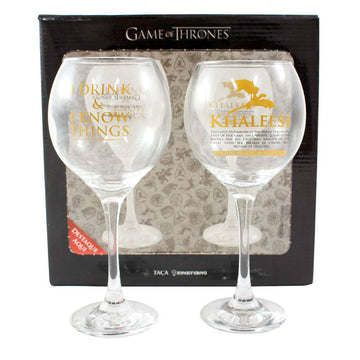Jogo com 2 taças de vinho - Game of Thrones