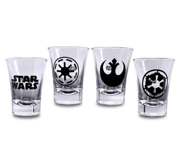 Kit com 4 Copos de Shot - Star Wars
