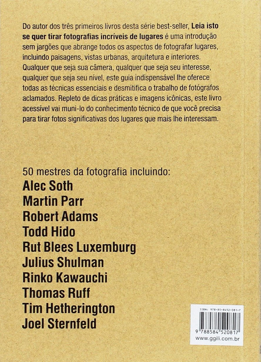 Leia isto se quer tirar fotografias incríveis de lugares (Português) Capa comum