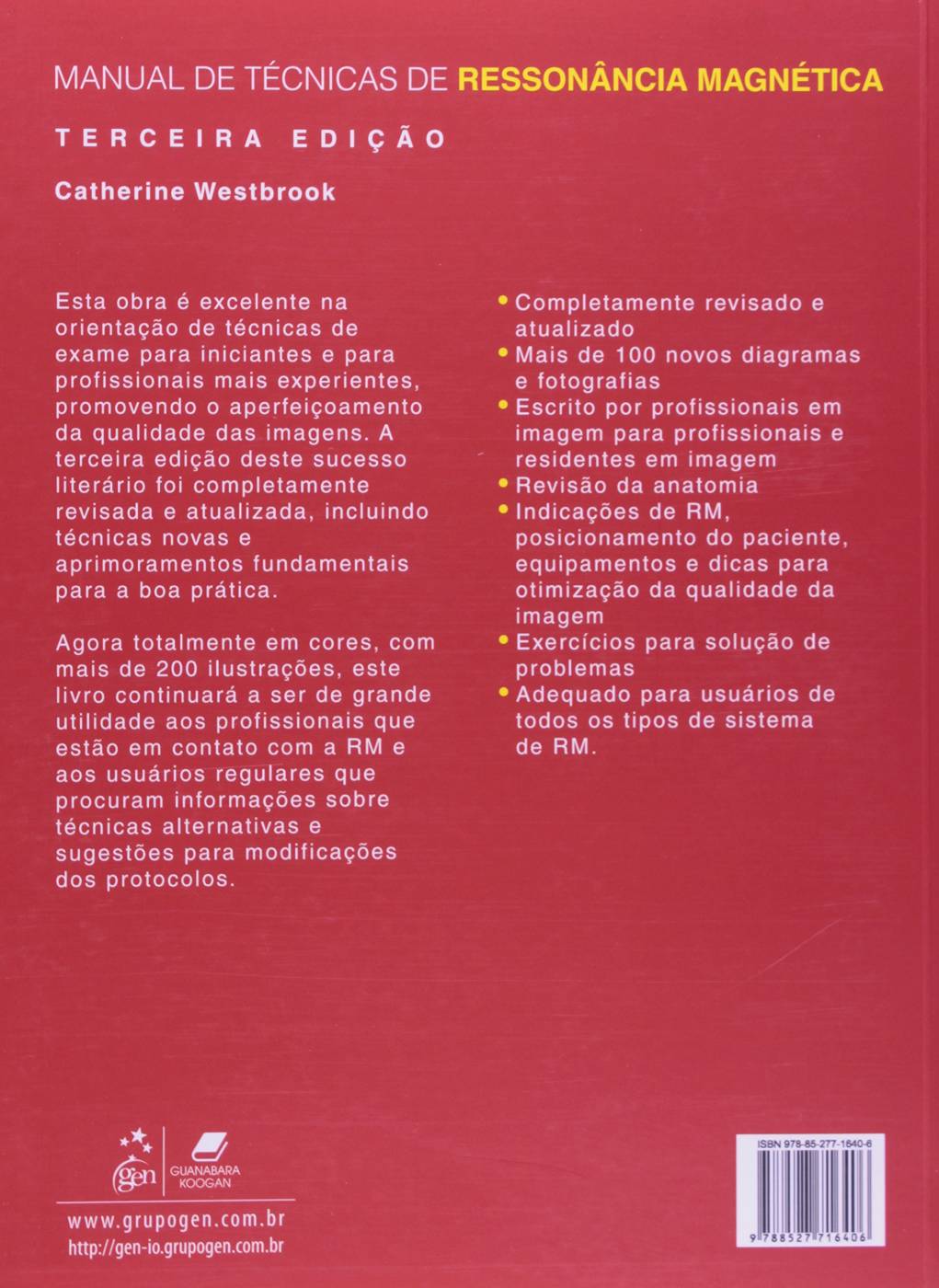 Manual de Técnicas de Ressonância Magnética - 3° Edição - Catherine Westbrook