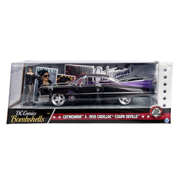 Metals Die Cast - DC Comics Bombshells - Catwoman 1959 Cadillac Coupe Deville