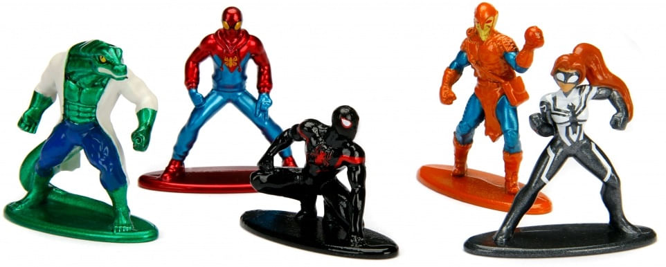 Metals Die Cast - Nano Metalfigs - Marvel Spider-Man 5 Pack A