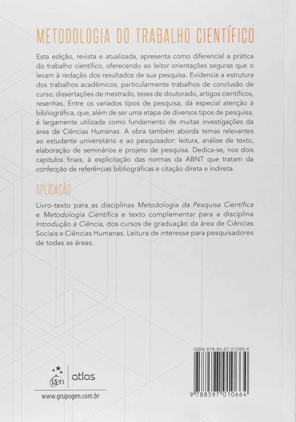 Metodologia do Trabalho Científico - Marina de Andrade Marconi e Eva Maria Lakatos