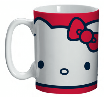 Mini Caneca Hello Kitty Fundo Vermelho