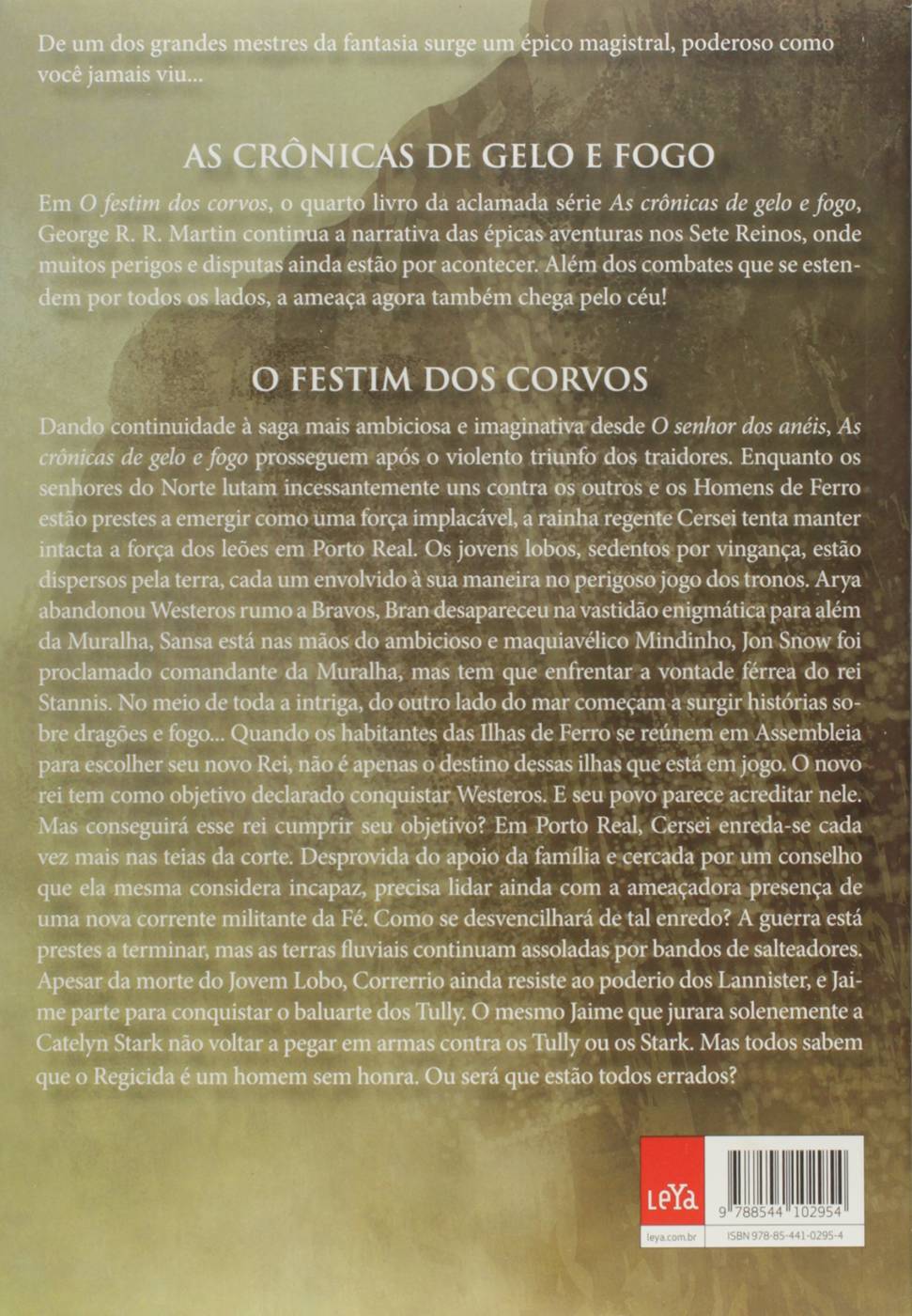 O Festim dos Corvos - As Crônicas de Gelo e Fogo - Livro 4 - George R.R. Martin