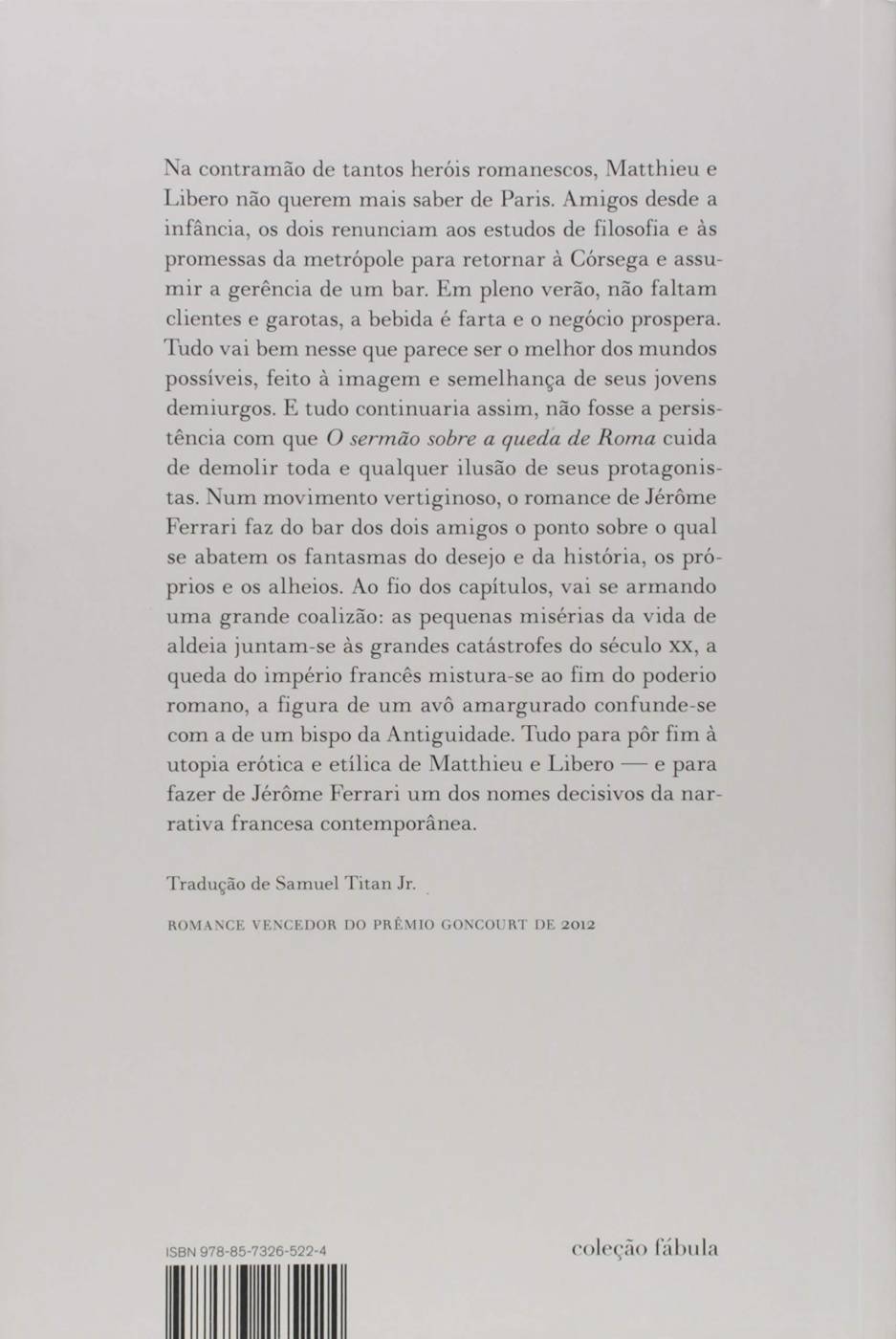 O Sermão Sobre a Queda de Roma - Jérôme Ferrari