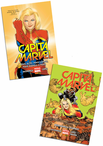 Pack Capitã Marvel - "Mais Alto, Mais Longe, Mais Rápido e Mais" e "Permaneça Voando"