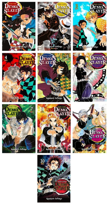 Pack Demon Slayer - Kimetsu No Yaiba - Vols. 1 ao 10