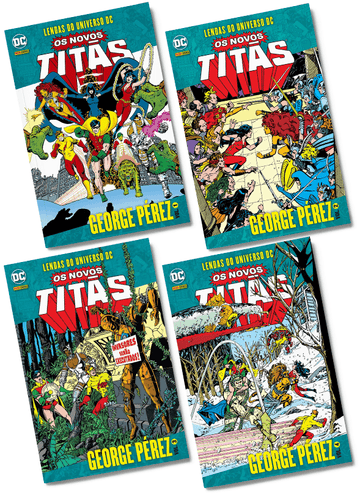 Pack Lendas do Universo DC - Os Novos Titãs - George Pérez - Vols. 1, 2, 3 e 4.