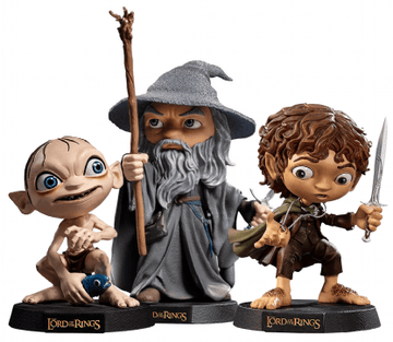 Pack Mini Co Senhor dos Anéis - Frodo, Gollum e Gandalf