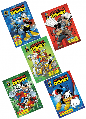Pack Quadrinhos Aventuras Disney - Edições 0, 1, 2, 3 e 4