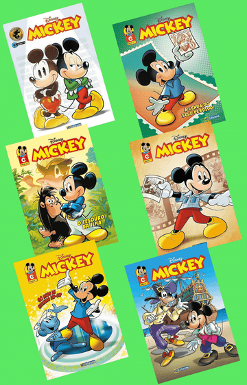 Pack Quadrinhos Mickey - Edições 0, 1, 2, 3, 4 e 5