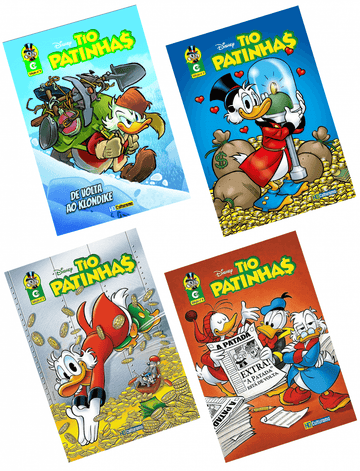 Pack Quadrinhos Tio Patinhas - Edições 1, 2, 3 e 4