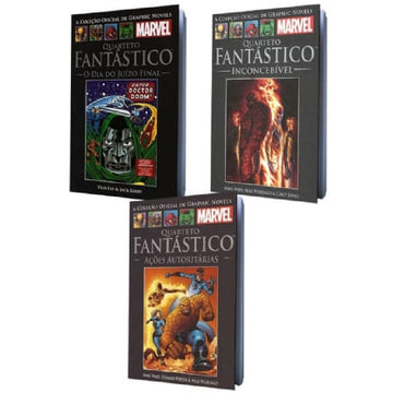 Pack Quarteto Fantástico - O Dia do Juízo Final, Inconcebível e Ações Autoritárias (Obras Completas) - A Coleção Oficial de Graphic Novels Marvel