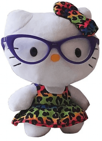 Pelúcia - Beanie Buddies - Hello Kitty - Óculos Roxo
