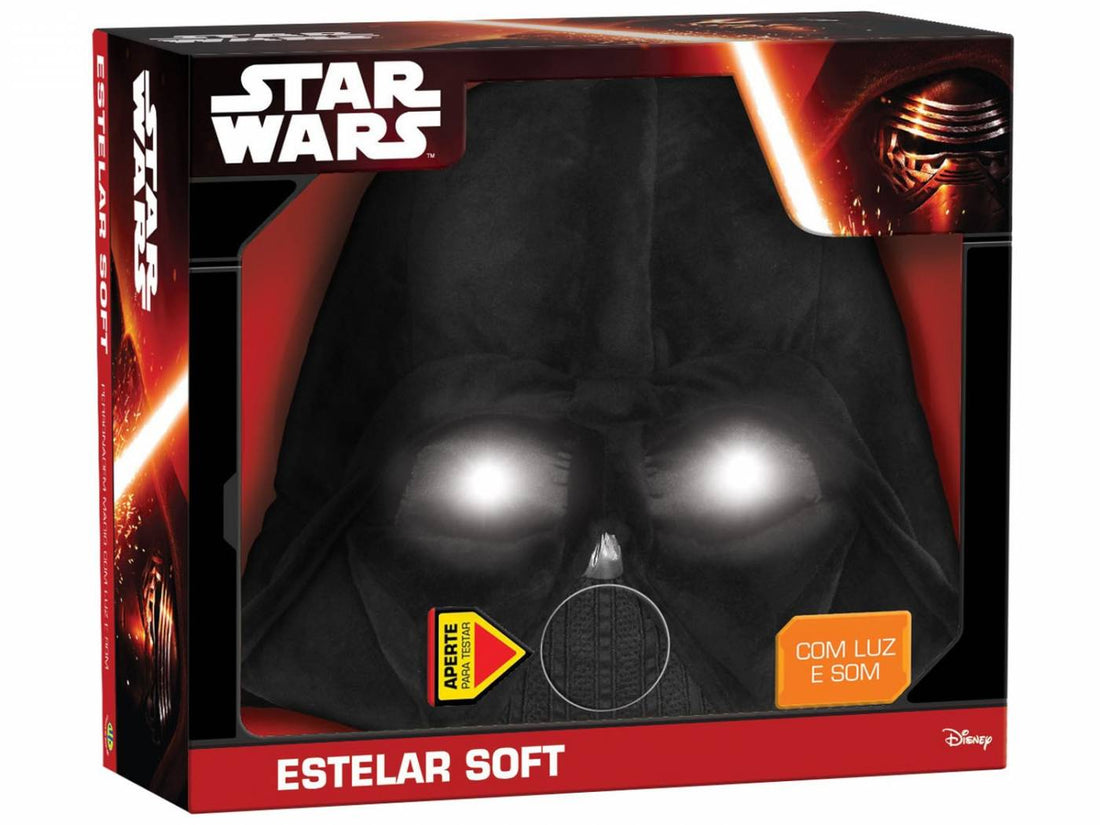 Pelúcia Star Wars Estelar Soft - Darth Vader - Com Luz e Som