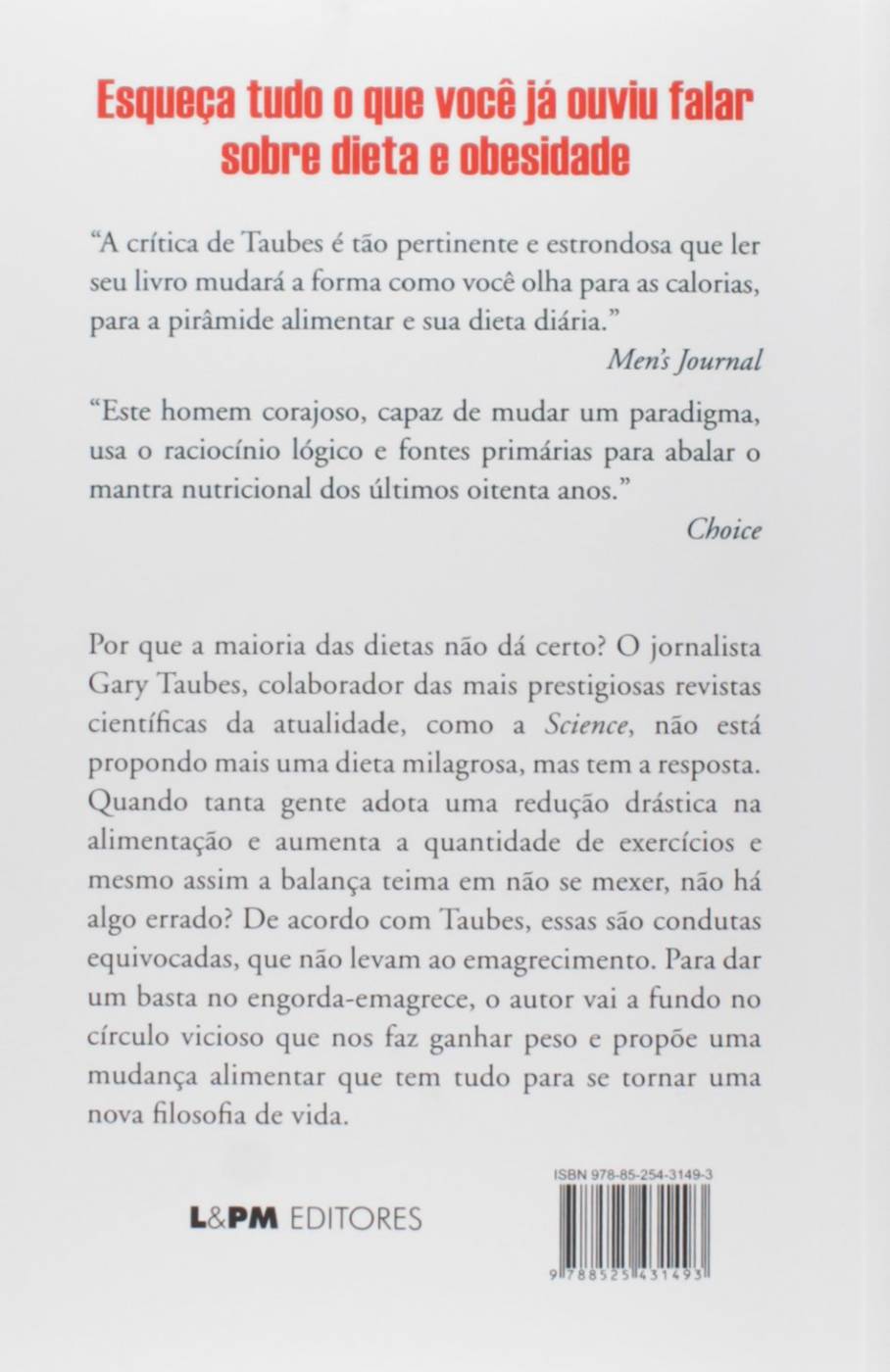 Por Que Engordamos e o que Fazer Para Evitar - Gary Taubes