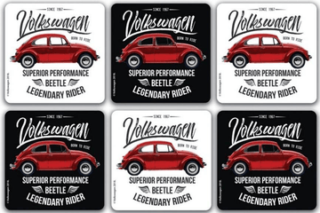 Porta Copos - VW Fusca Vermelho