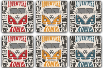 Porta Copos - VW Kombis Colorido