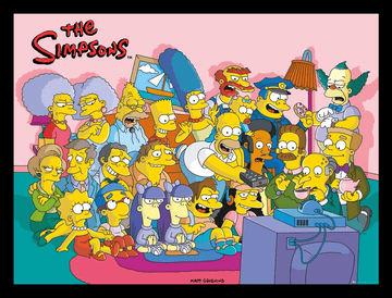 Quadro com Moldura - Simpsons