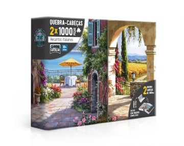 Quebra-Cabeça 1000 Peças - Recantos Italianos â Toscana e Vinha Italiana