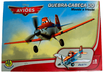 Quebra Cabeça 3D Aviões - Movido a Fricção - Dusty